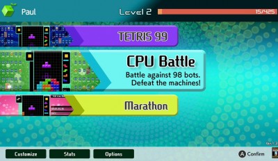 Des modes hors-ligne en DLC pour Tetris 99