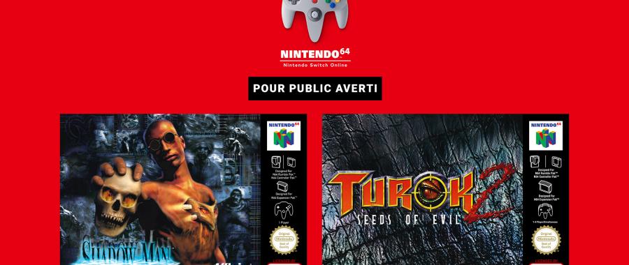 Shadow Man et Turok 2 arrivent dans le catalogue NSO pour public averti